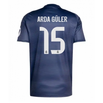 Billige Fotballdrakt Real Madrid Arda Guler #15 Replika Bortedrakt 2025-26 Kortermet